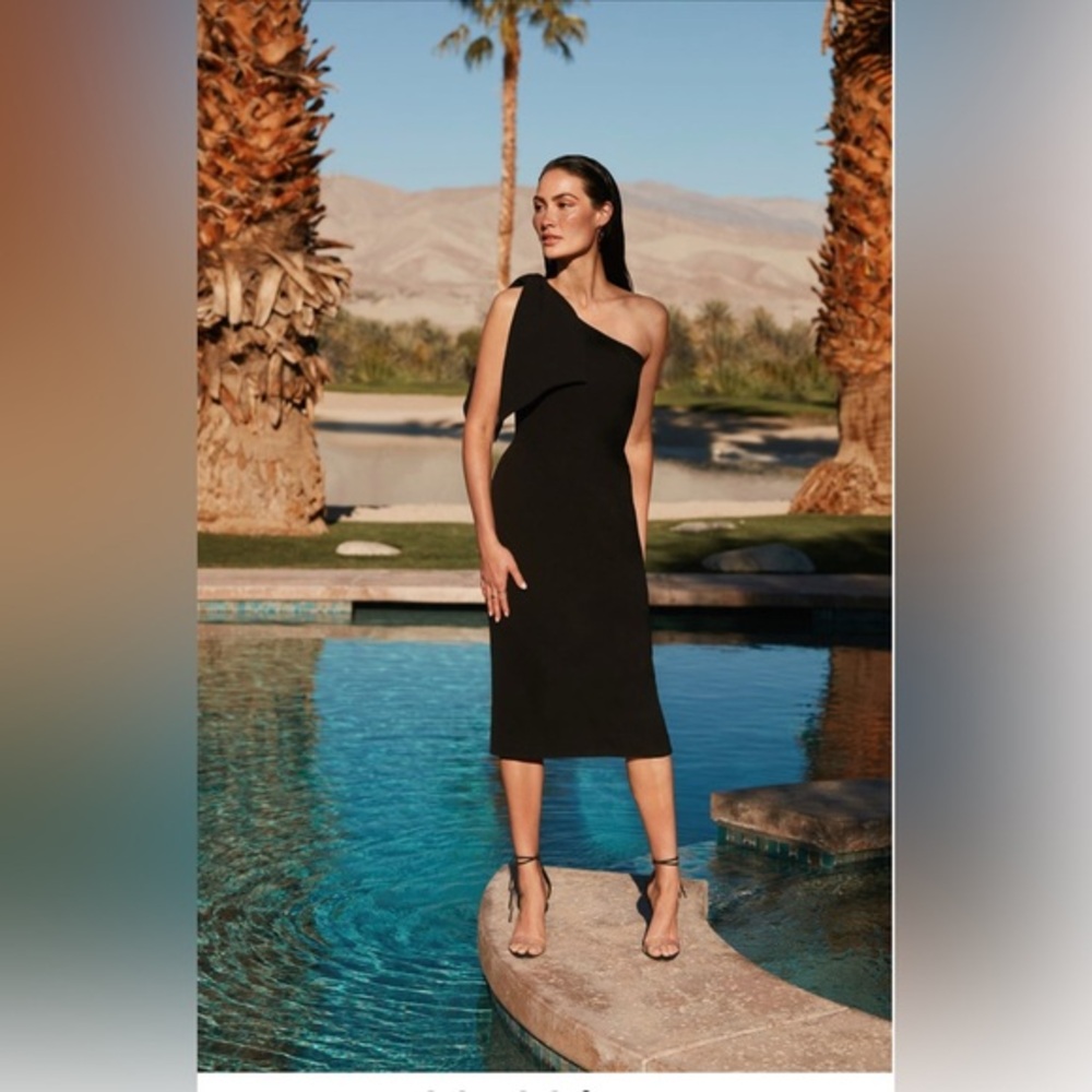 DRESS THE POPULATION Tiffany dress in black size xs